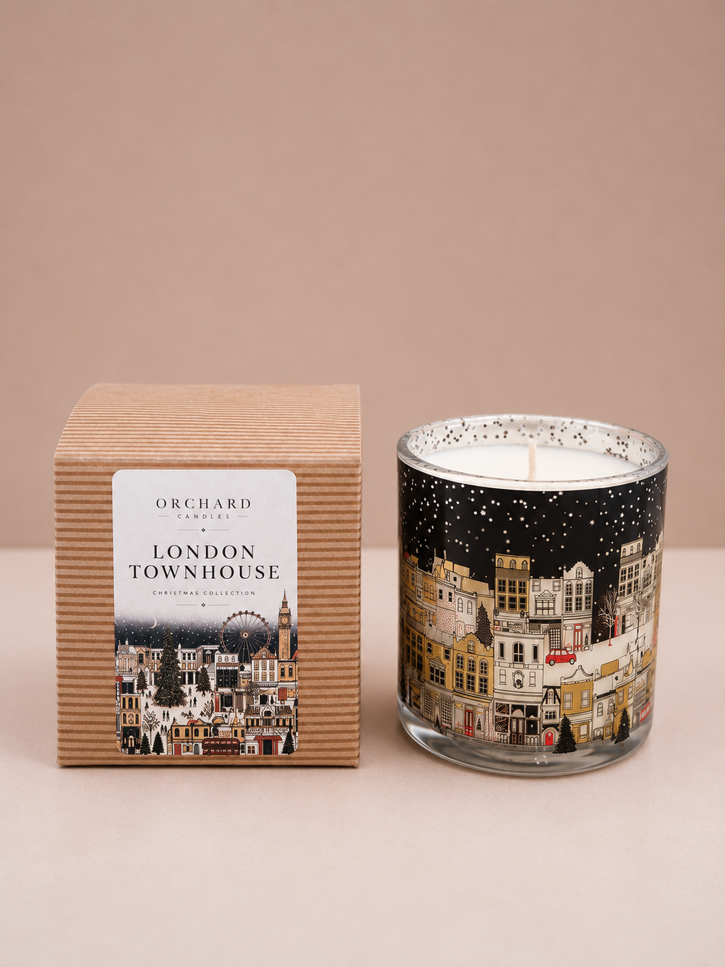 London Townhouse Christmas Candle