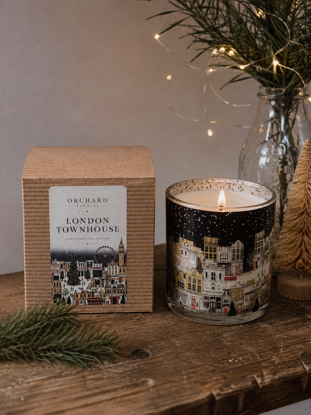 London Townhouse Christmas Candle