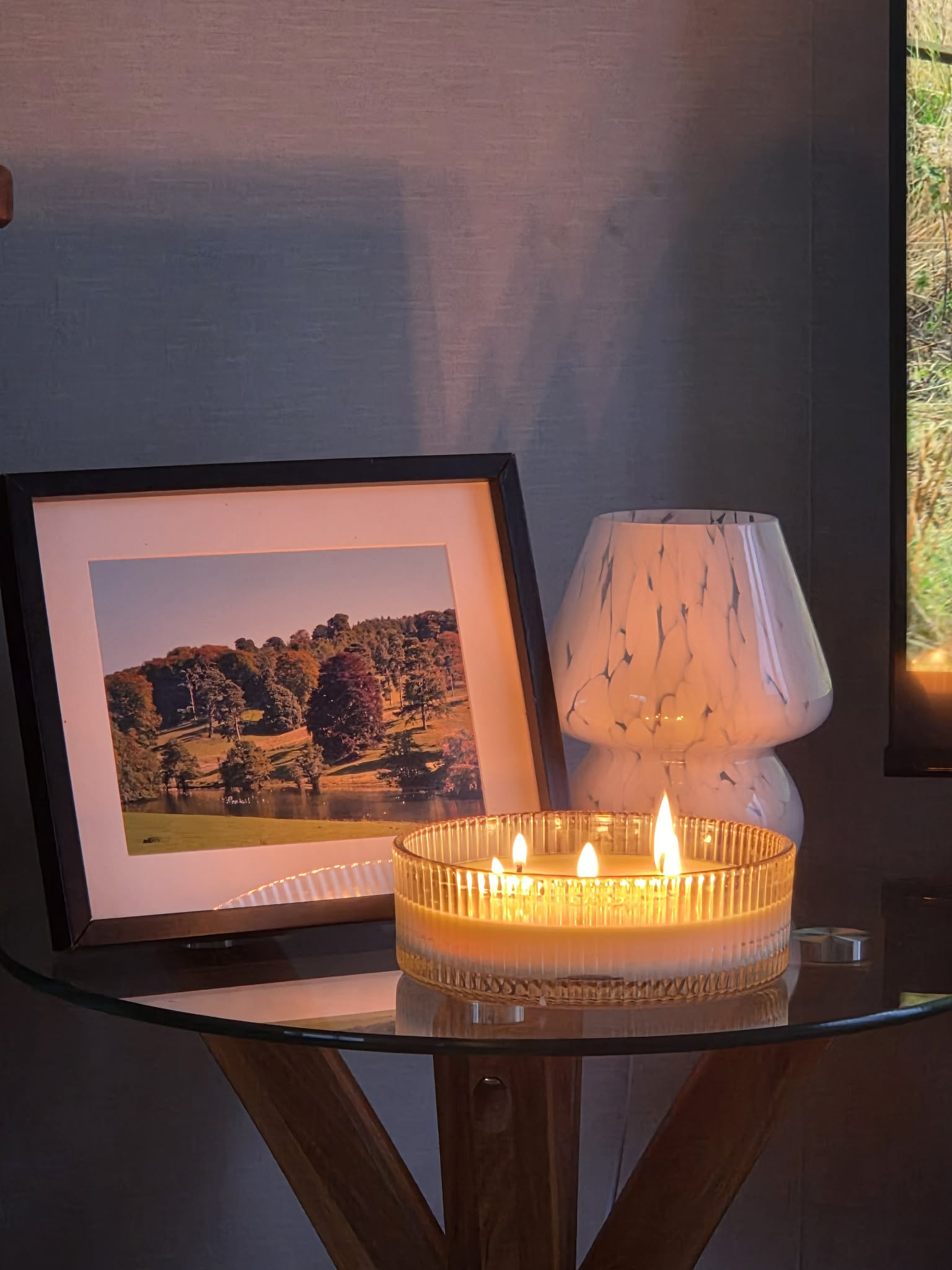 Extra Large Clear Ribbed Bowl Candle