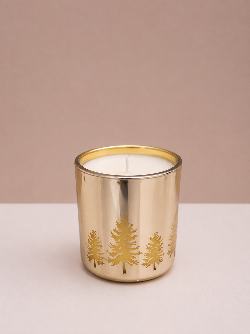 Golden Forest Christmas Candle