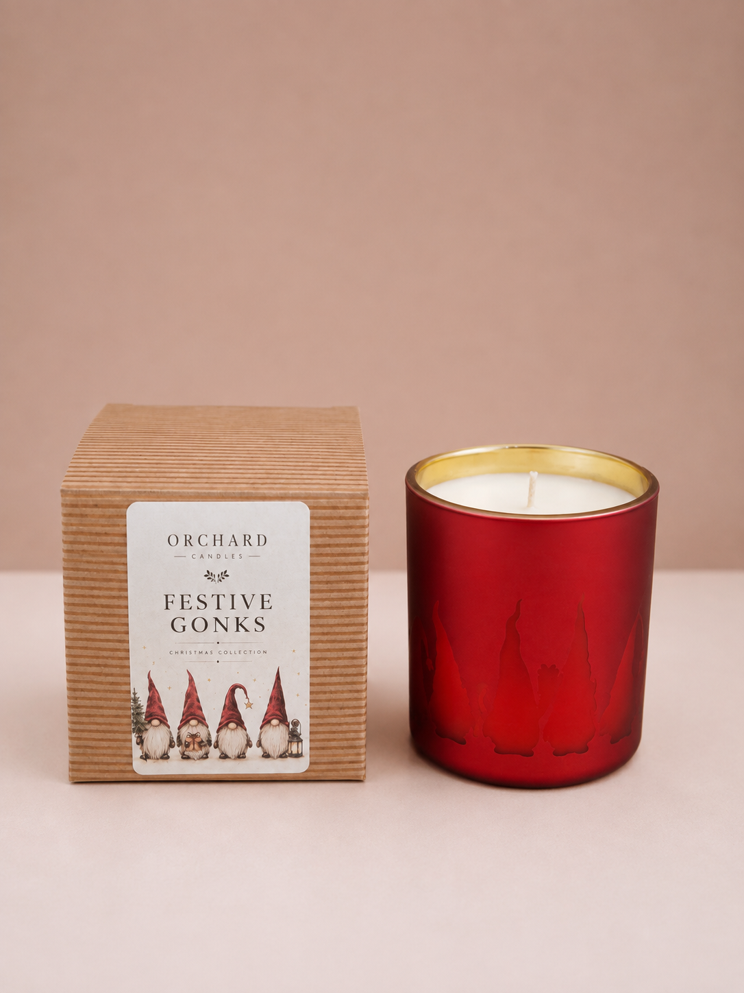Festive Gonks Christmas Candle